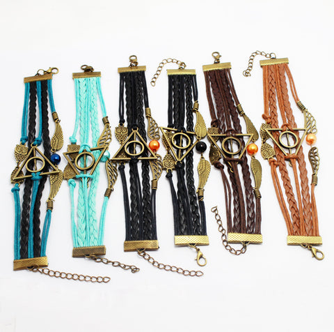 Peace Dove Owl Wing Charm Bracelet