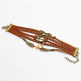 Peace Dove Owl Wing Charm Bracelet