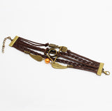 Peace Dove Owl Wing Charm Bracelet