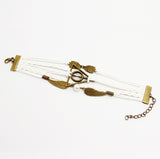 Peace Dove Owl Wing Charm Bracelet