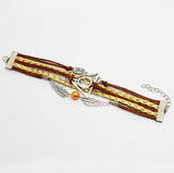 Peace Dove Owl Wing Charm Bracelet
