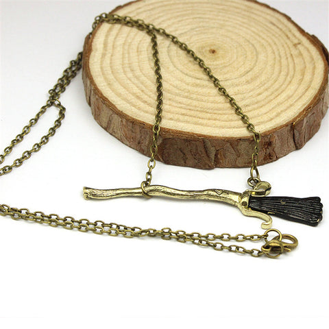 Deathly Hallows Nimbus Broomstick Chain Necklace