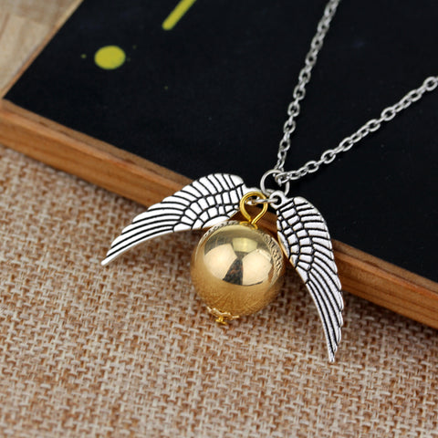 Wing Charm Golden Snitch Necklace