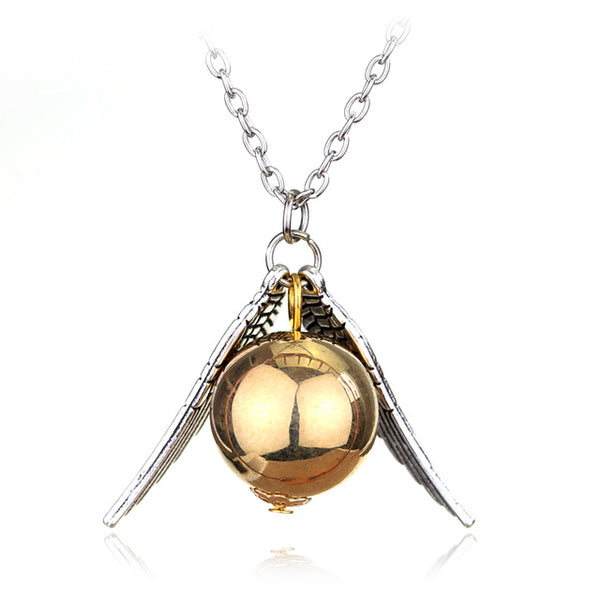 Wing Charm Golden Snitch Necklace